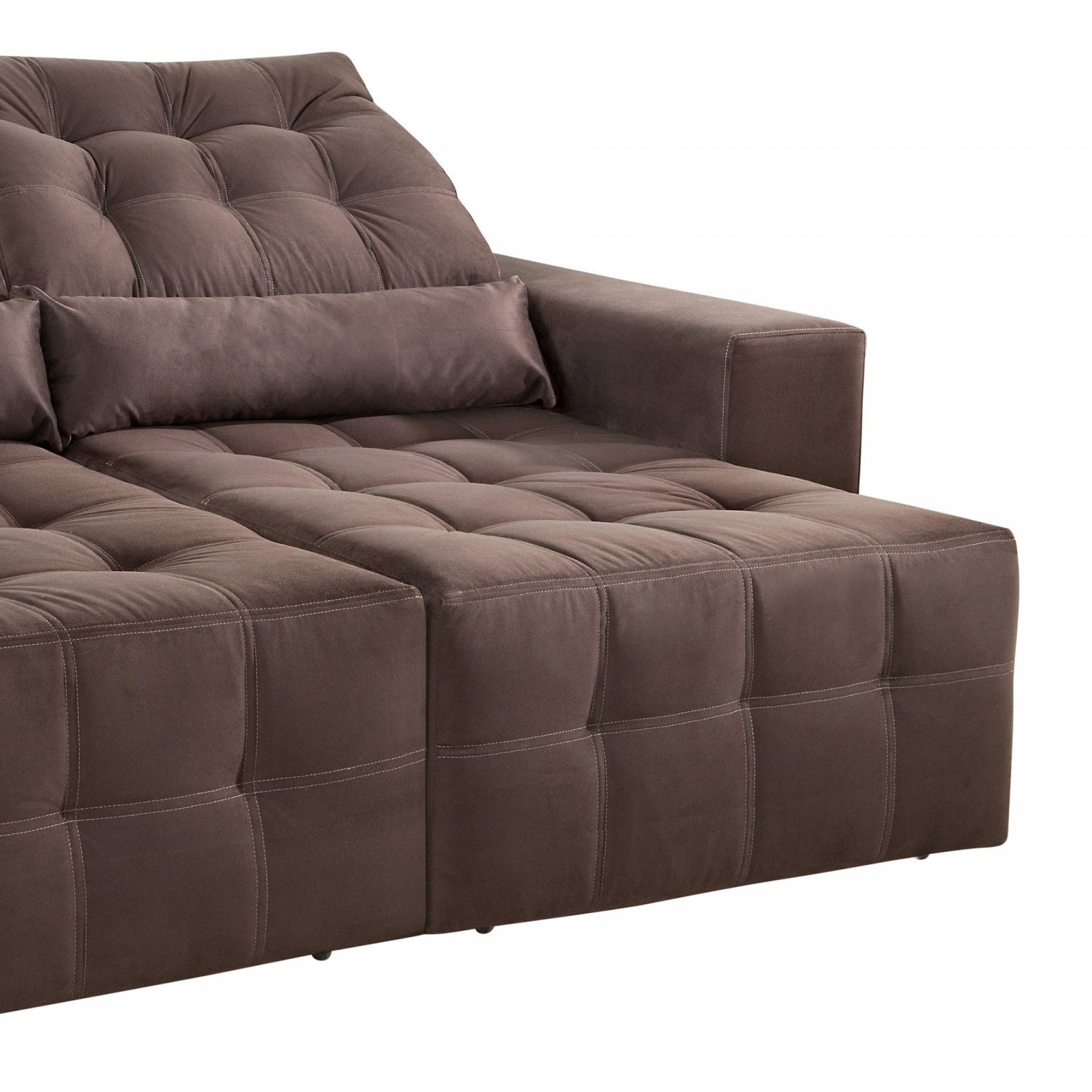 Sofá Retrátil 3 Lugares 2 Módulos Portugal Fatto Estofados Veludo