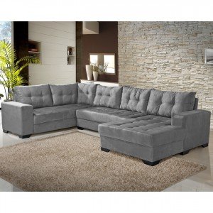 Sofás De Canto Madeiramadeira Sofá De Canto 6 Lugares Com Chaise Bia Império Estofados