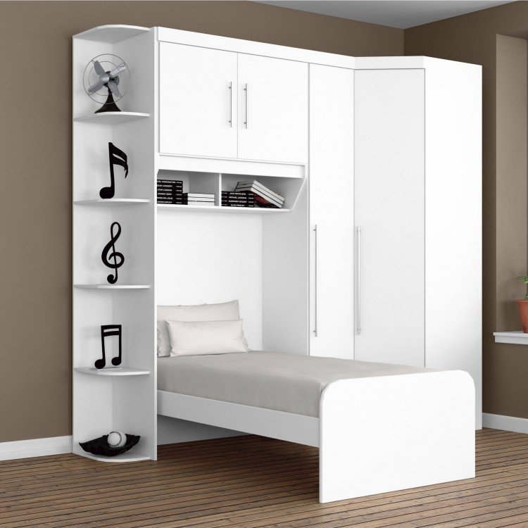 Guarda Roupa Solteiro Canto com Cama Brasil Robel Branco em Guarda Roupas na MadeiraMadeira Aparador Pequeño Salon ~ Guarda Roupa Solteiro Canto com Cama Brasil Robel Branco em Guarda Roupas na MadeiraMadeira