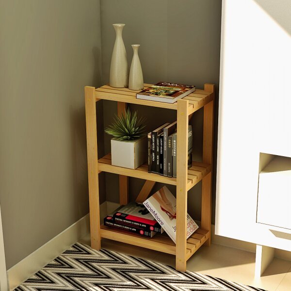 Estante Multiuso 3 Prateleiras Colors Suze Natural 