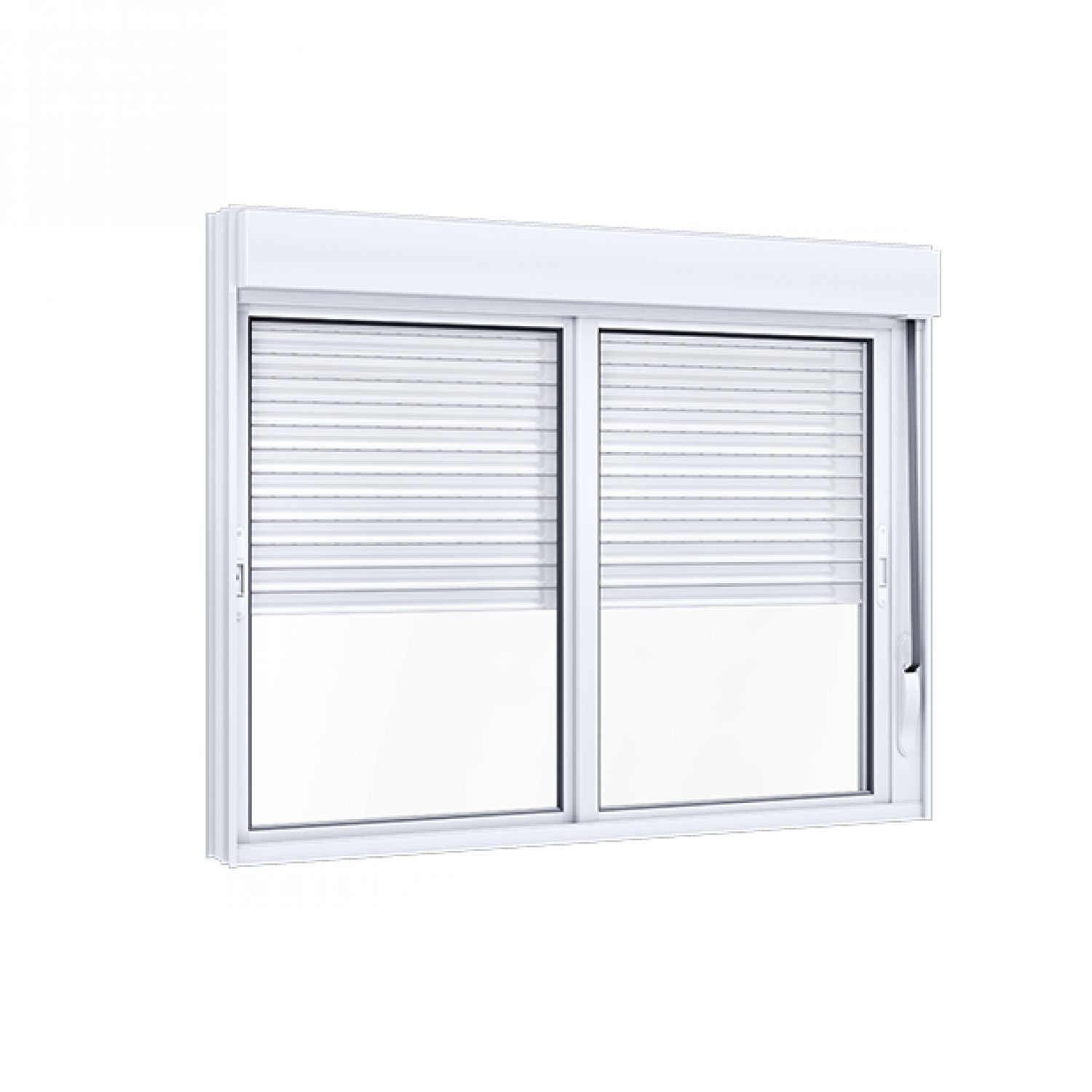 Janela Veneziana Alumínio com Persiana Black Out Integrada 2 Folhas