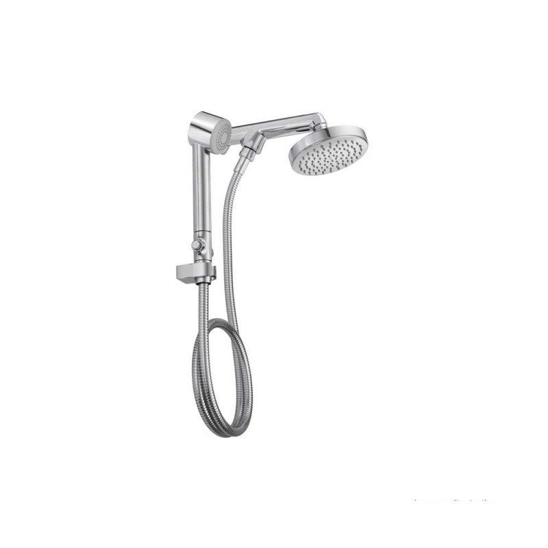Ducha de parede com desviador e ducha manual Flex cromado 